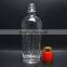500ml transparent glass round gin bottle with cork
