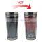 Color changing stainless steel hot and cold water bottle