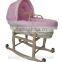 Portable Handheld Baby Crib Bedding Set The Straw Baby Cot with Wheels Cradle Bed