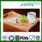 Hot sell top quality bamboo serving tray with handles: serve food, coffee or tea, or use as a party platter