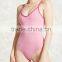 knit romper Plain Contrast Piped Cami V Neck Bodysuit swimsuit one piece