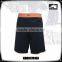 Stripes printing surf board shorts with orange waistband