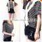 Korean Women women stripe t-shirt Short Sleeve Mini Loose Black White T-Shirt Tops