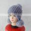 SJ924-06 Hot Sale Cute Christmas Sapphire Color Winter Hats
