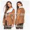 women elegant luxe faux suede warm coat wholesale made in china