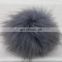 Fluffy full dyed color raccoon fur ball for key rings/shoes/bag carm
