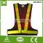 factory custom 16/14 flashing led reflective safety vest for LED lights