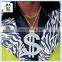Gangster Rapper Costume Party Shimmering Pimp Dollar Sign Necklace HPC-0928