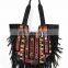 Leather Fringe Hand Bag Vintage Banjara Handbag Gypsy Banjara Bag