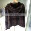 Knitted mink fur coat with hood from own factory