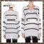 fashion womens long t-shirt big stripes hot selling ladies plain woven t shirts