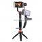 PULUZ G1 3-Axis Stabilizer Handheld Gimbal with Clamp Mount and Tripod Holder + L-Shape Bracket + LED Studio Light + Video Shotg