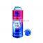 Straight butane gas can for cassette stove with aerosol valve cap