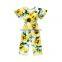 Girl Bell Sleeve Jumper Bodycon Jumpsuit Baby Romper Floral