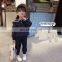 6597/Boutique preppy style two color girls' clothing sets child fashion pant clothes sets for girls