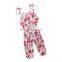 Girl full flower design Jumpsuit Baby Sleeveless Summer Romper 2Colors 5Size for 2-7T