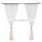 Ready Made European Simple Style White Color Soft Feeling Voile Sheer Curtain For The Living Room