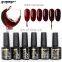 China Manufacturer Wine red series  UV/LED Natural Gel Polish Soak off Gel Color Private Label Nail Gel Polish