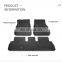 All Weather 3D Floor Mats for Toyota Highlander  Non Skid Floor Liners of Model S Full Set Custom Car Carpets