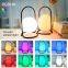 Portable USB Rechargeable Table Lamp 16 Color Change With Remote Control Glowing LED Square Ball Night light
