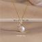 wholesale minimalist jewelry 925 sterling silver 14K gold vermeil pearl necklace for women