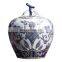 Classical chinese blue and white ceramic storage apple shape jar