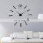 large 3d diy mirror design home decorative wall sticker clock with number