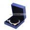 Wholesale Luxury Custom Logo Royal Blue Pu Leather  Necklace Pendant Box