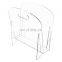Freestanding Modern Clear Acrylic Magazine Holder Display Stand File Folder Storage Organizer Rack