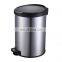 Hot sale high quality stainless steel pedal trash bin special design waste dustbin with soft close