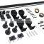 Folding Barn Sliding Door Hardware Track Kit,Heavy Duty Side Mounted Black Roller for 4 Doors