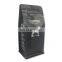 vacuum sealed coffee bean bags custom printed quad seal matte black coffee bag