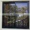 Aluminum Louver Wood Grain Finish Windows Frame Window Alloy 11 Glass Waterproof Powder Aluminum sliding Door