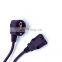 High quality power cord plug retractable extension 3 pin ac power cord cable eu computer power cord