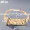 Mini Bamboo weaving storage basket bamboo platter tray For decor table