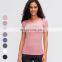T-shirt Tops New Women's Custom Logo Slim Yoga Short Sleeve Breathable Workout Running Round Neck Gym Quick Dry Sports