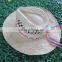 promotional Lady and mens high quality beach straw hat with lace