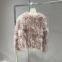 Roupas de outono e inverno, jaquetas curtas de pele de avestruz europeias e americanas, jaquetas de pele de mangas longas, jaquetas de pele
