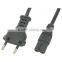 Guangzhou Manufacturer European 2 pin ac power cord plug