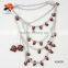 ladies banquet multi layer wine red crystal bead necklace earrings fashion jewelry set