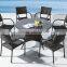 China Modern Leisure Ways Outdoor Garden Furniture Rattan 6 Seaters Dinning Table And Chair