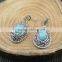 LFD-0019P ~ Wholesale Druzy Amazonite Stone Pendant Pave Rhinestone Crystal Charms Pendants For Necklace Jewelry Finding
