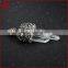 Wholesale natural clear aura crystal quartz boho pendants, black CZ paved crystal boho pendants