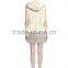 QD70886 Factory Direct Sale New Design Women's Rex Rabbit Fur Vest With Hoody