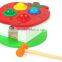 Red Apple Box Hammering Ball Game Good Wooden Toys