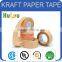 Acrylic Adhesive and Warning Use high quality rubber kraft paper tape