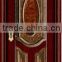 Luxurious design red sandalwood color cheap steel wooden interior door