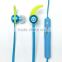 2015 New Sporty Blue FT-866 V4.1 Stereo Bluetooth Earphone with Yellow Stabilizer