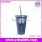 Promotional Double Wall Acrylic Tumbler With Straw Wholesale the best business gifts