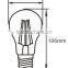 LED Edison bulb A19 E27 6W 600lm CE ROHS approved